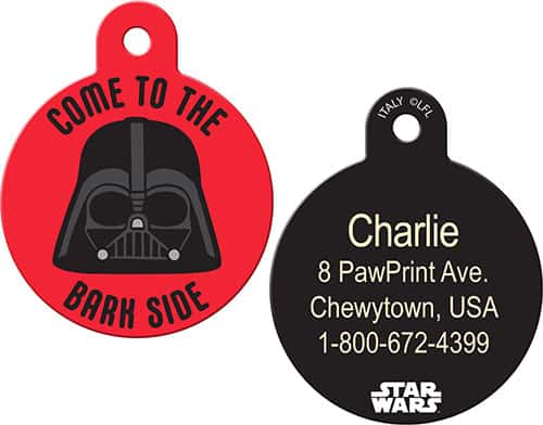 Product Image of the Darth Vader Bark Side Pet ID Tag