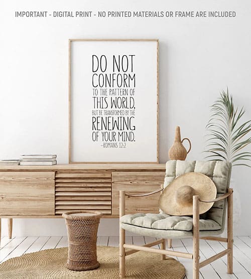 Product Image of the Do Not Conform To The Pattern Of This World Wall Art