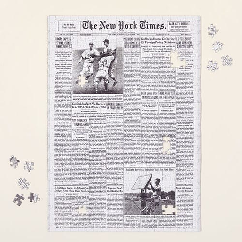 Product Image of the New York Times Historical Front Page Jigsaw Puzzle