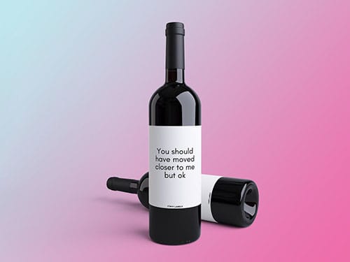 Product Image of the You Should Have Moved Closer To Me But Ok Wine Label