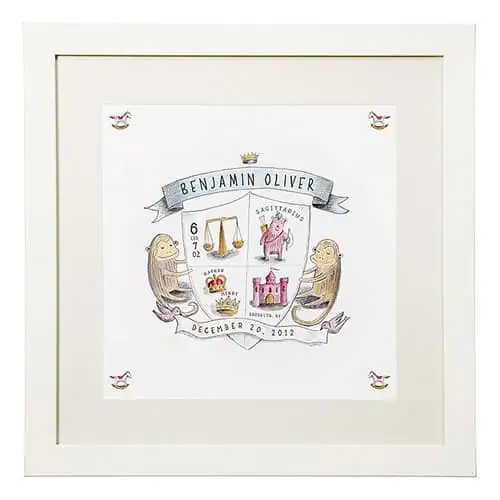 Product Image of the Coat of Arms Birth Announcement