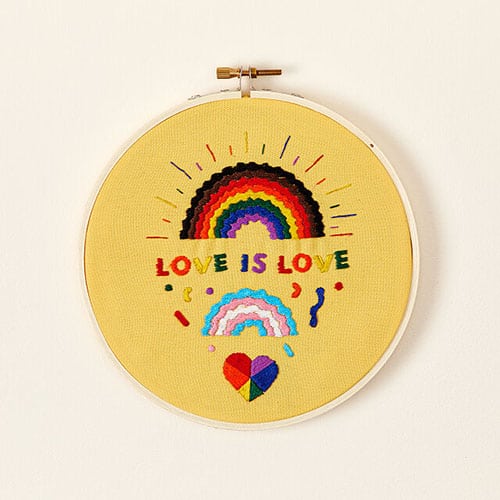 Product Image of the Love is Love DIY Embroidery Kit