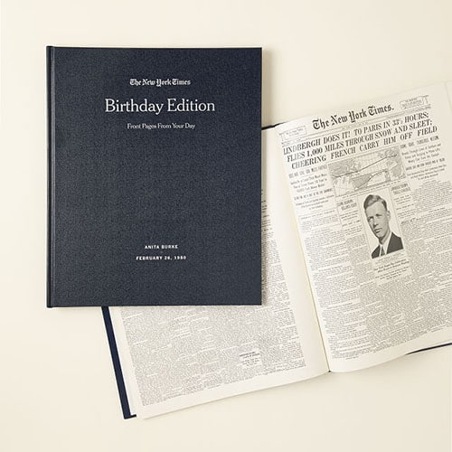 Product Image of the New York Times Custom Birthday Book