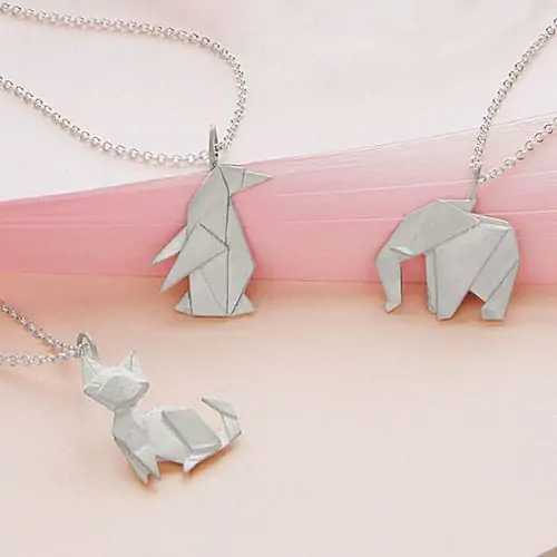 Product Image of the Origami Menagerie Necklaces