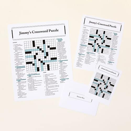 Product Image of the Personalized Crossword Print