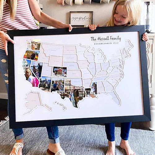 Product Image of the Personalized USA Photo Map