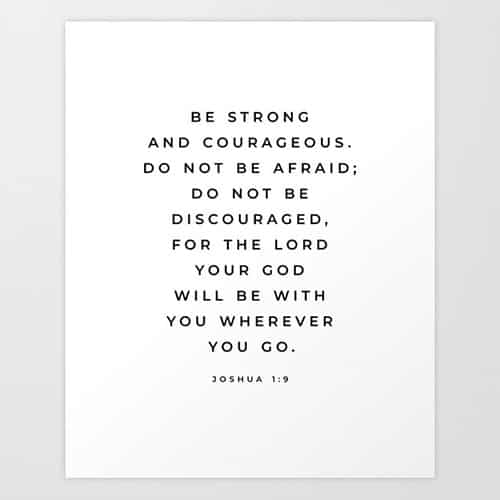 Product Image of the Be Strong And Courageous Wall Art