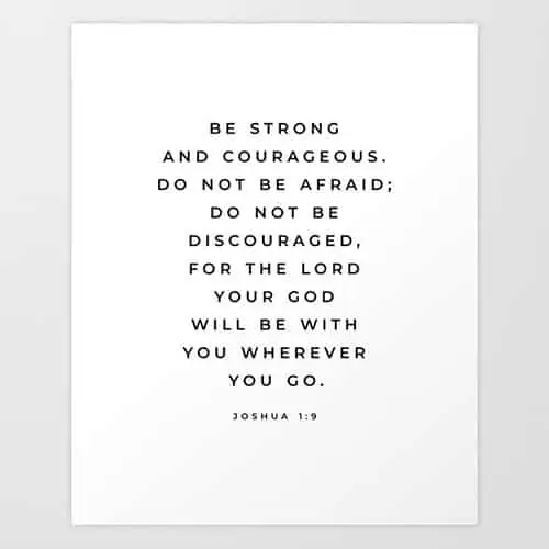 Product Image of the Be Strong And Courageous Wall Art