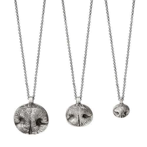 Product Image of the Custom Pet Nose Print Necklaces
