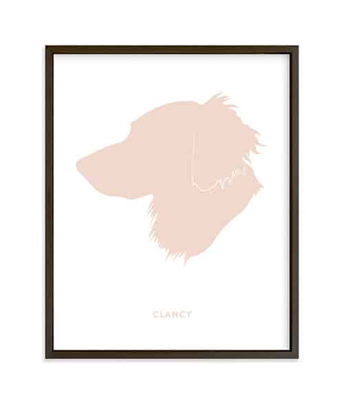 Product Image of the Custom Pet Silhouette Art