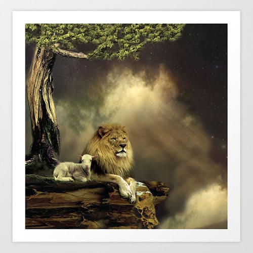 Product Image of the Lion & Lamb Art Print