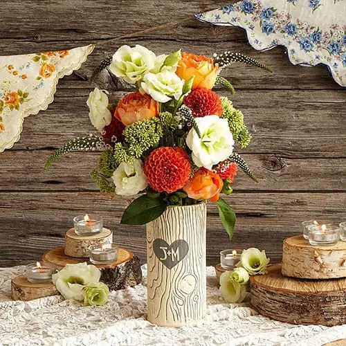 Product Image of the Personalized Faux Bois Vase
