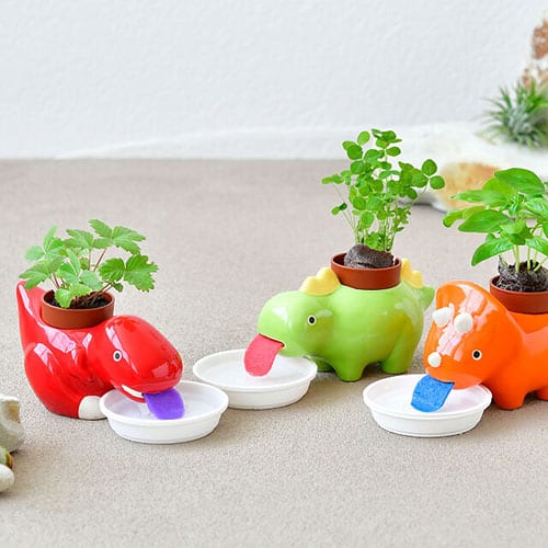 Product Image of the Self-Watering Dinosaur Planters