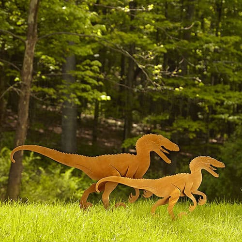 Product Image of the Velociraptor Garden Sculpture Set