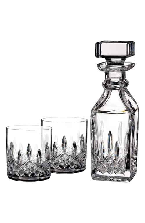 Product Image of the Waterford Lead Crystal Decanter & Tumbler Glasses