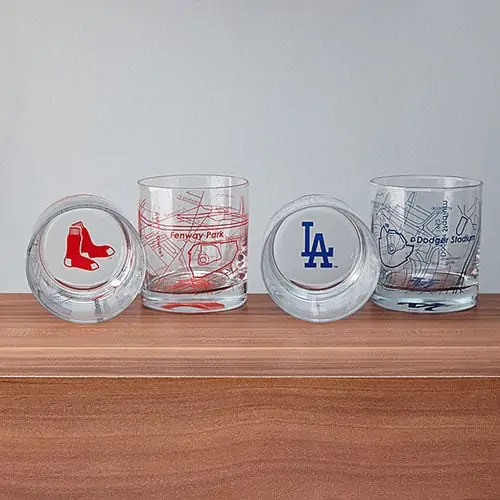 Product Image of the Baseball Park Map Glasses - Set of 2