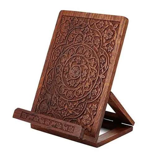 Product Image of the Hand Carved Cookbook Stand
