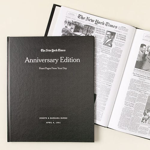 Product Image of the New York Times Custom Anniversary Book