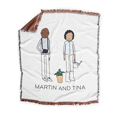 Product Image of the Personalized Couple Hobby Blanket