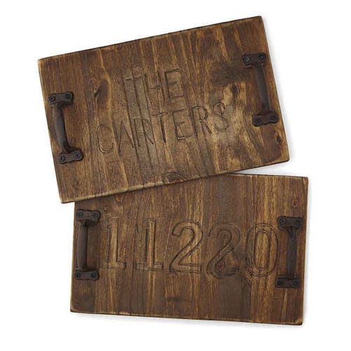 Product Image of the Personalized Rustic Serving Tray