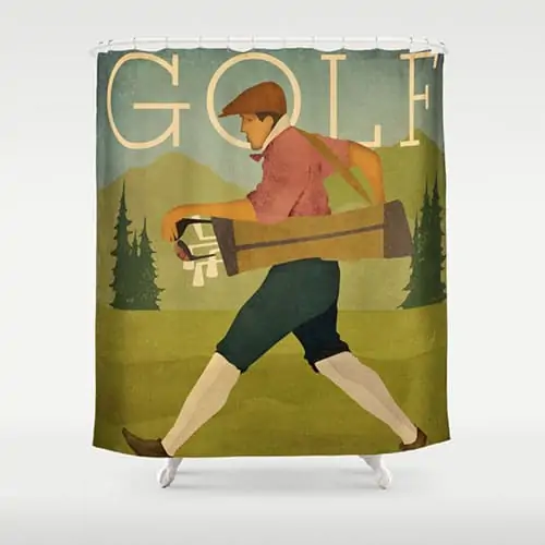 Product Image of the Vintage Golf Shower Curtain