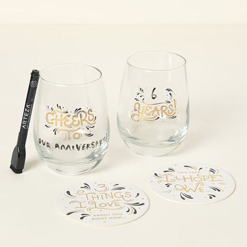 Product Image of the Cheers to the Years Anniversary Glasses