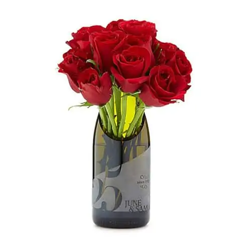 Product Image of the Personalized Champagne Milestone Vase