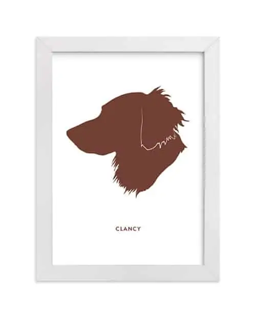 Product Image of the Custom Pet Silhouette Art 