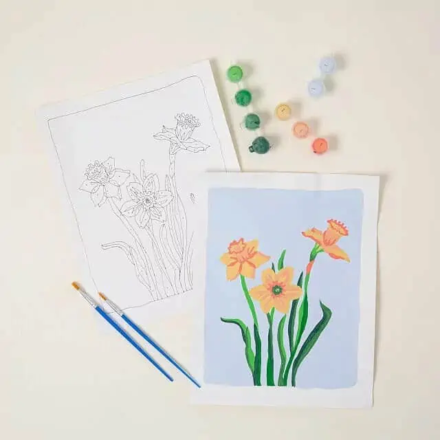Product Image of the Flower Paint-By-Number Kit
