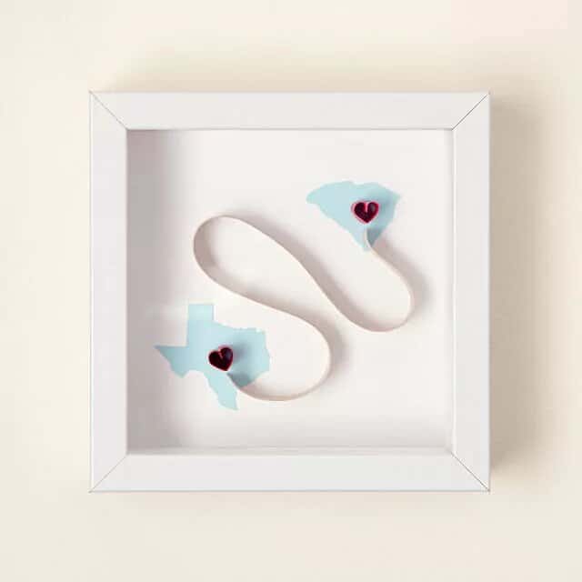 Product Image of the Love Across States 3D Art