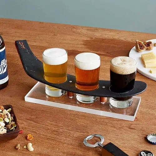 Product Image of the NHL Game-Used Hockey Stick Beer Flight