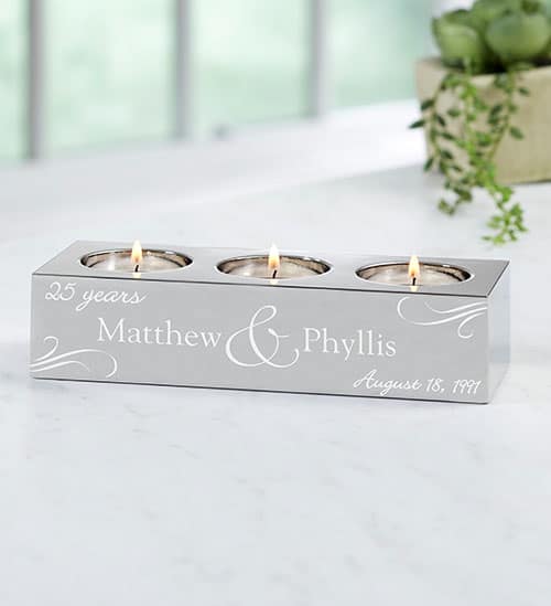 Product Image of the Personalized Anniversary Tealight Holder