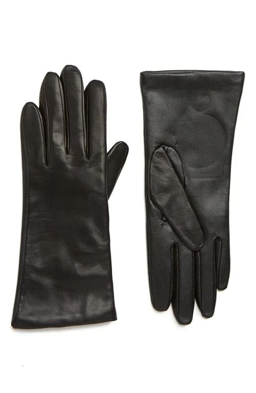 Product Image of the Cashmere Lined Leather Touchscreen Gloves