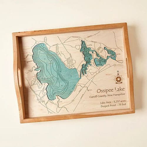 Product Image of the Coastal Lake Art Serving Tray