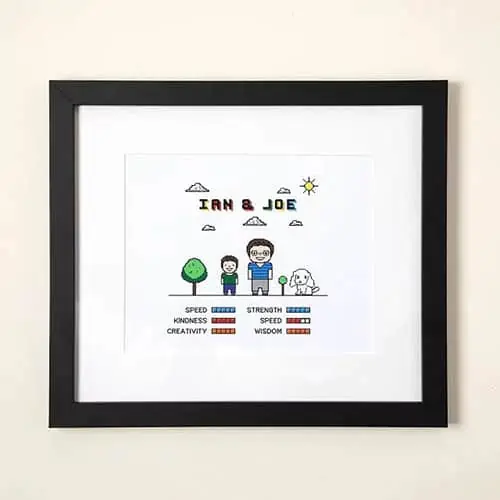 Product Image of the Personalized Retro Gamer Art