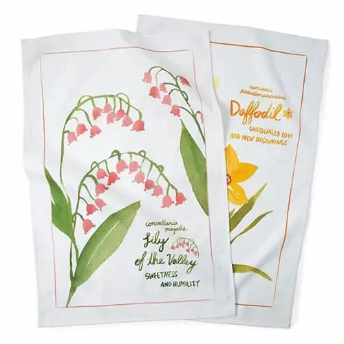 Product Image of the Birth Month Flower Tea Towels