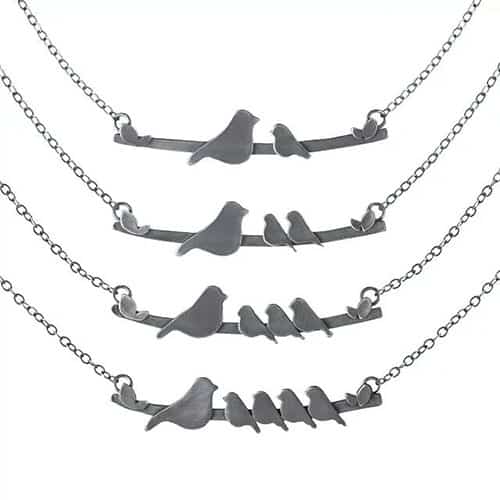 Product Image of the Mother Nestling Birds Necklace
