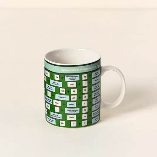 Product Image of the Spreadsheet Shortcut Mug