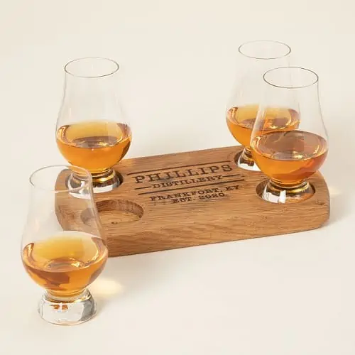 Product Image of the Personalized Bourbon Barrel Glass Set