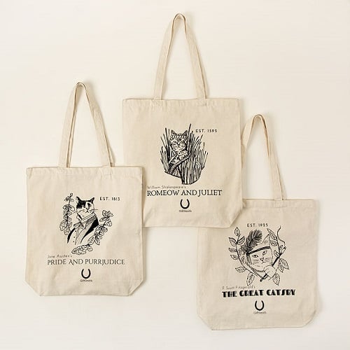 Product Image of the Classic Literature Cat Tote
