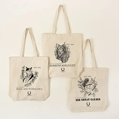 Product Image of the Classic Literature Cat Tote