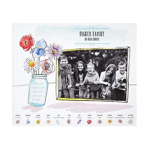 Product Image of the Full Bloom Family Photo Art