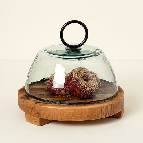 Product Image of the Reclaimed Wood Serving Board & Cloche