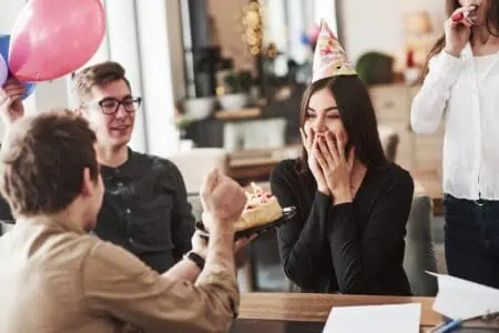 Surprise birthday party for woman