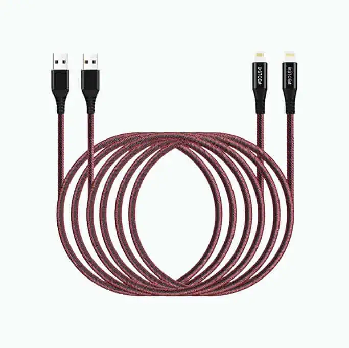 Product Image of the 10 Foot Long iPhone Charger Cable (Pack of 2)