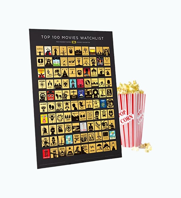 Product Image of the 100 Movies Scratch Off Poster