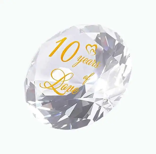 Product Image of the 10th Anniversary Crystal Diamond Keepsake