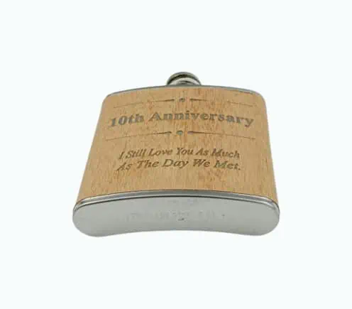 Product Image of the 10th Anniversary Hip Flask
