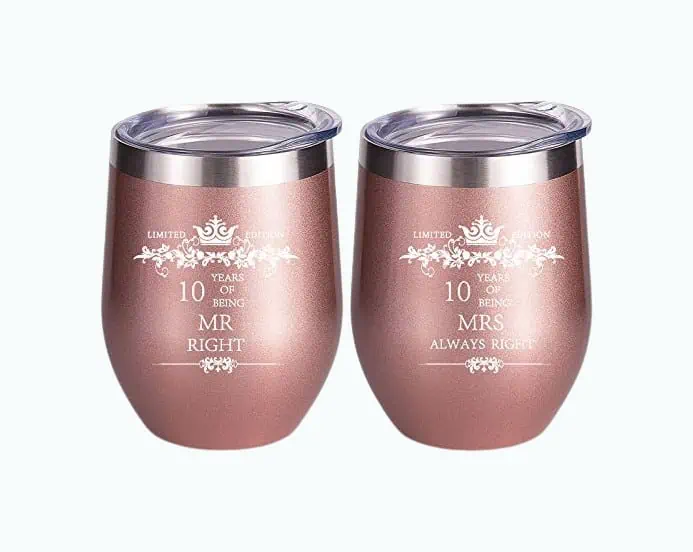 Product Image of the 10th Anniversary Wine Tumbler Set