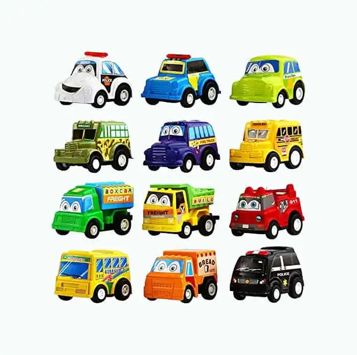 Product Image of the 12 Pack Mini Pullback Vehicles